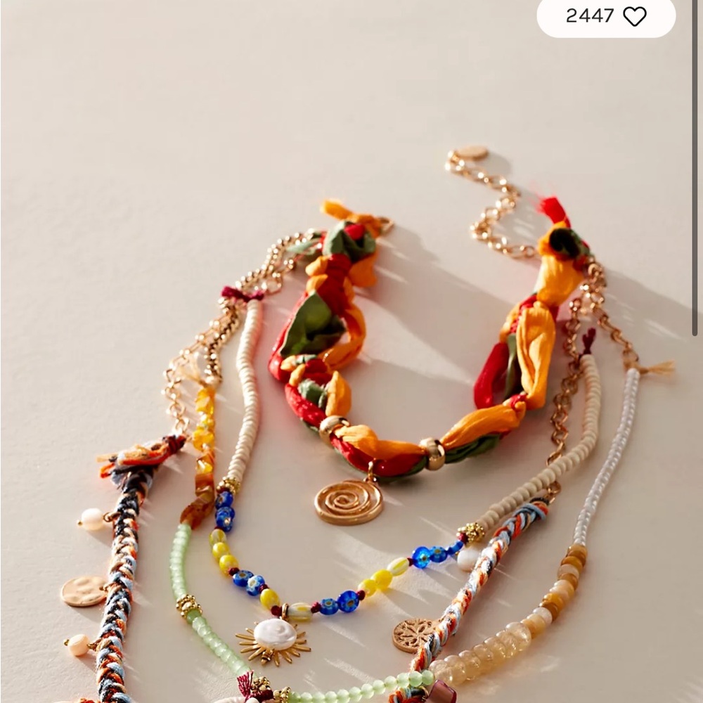Mariana Gold and Red Necklace Vibrant Jewelry